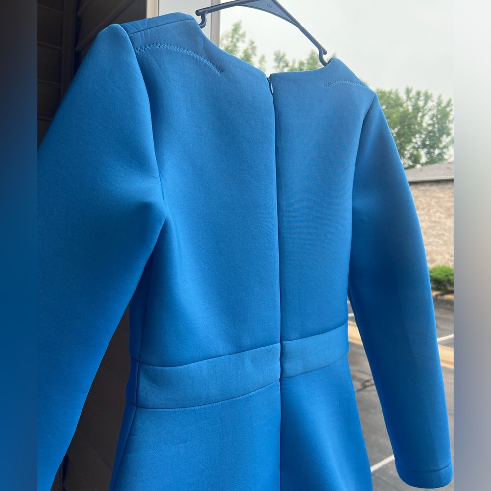 🆕🦋🌼 Cynthia Rowley Electric Blue Embroidered Fit & Flare Mini Dress Size 6 Prom - Picture 5 of 13